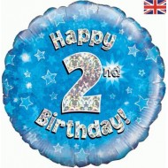 Blue Stars 2nd Birthday Balloon